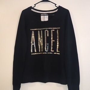 Black ‘angel’ crew neck